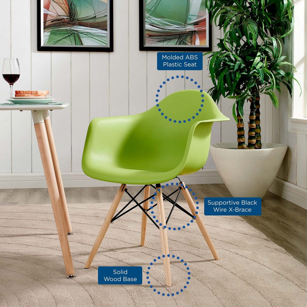 Pyramid Dining Armchair, Green
