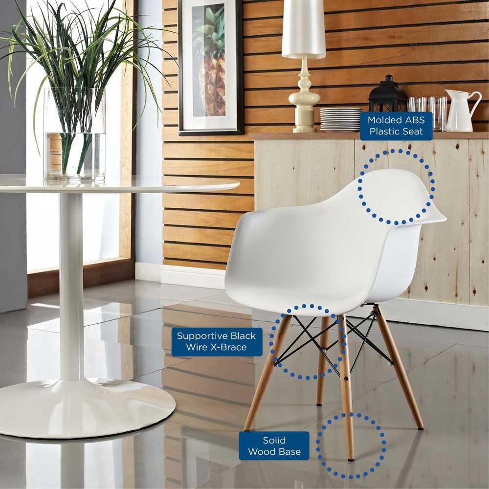 Pyramid Dining Armchair Set of 2, White