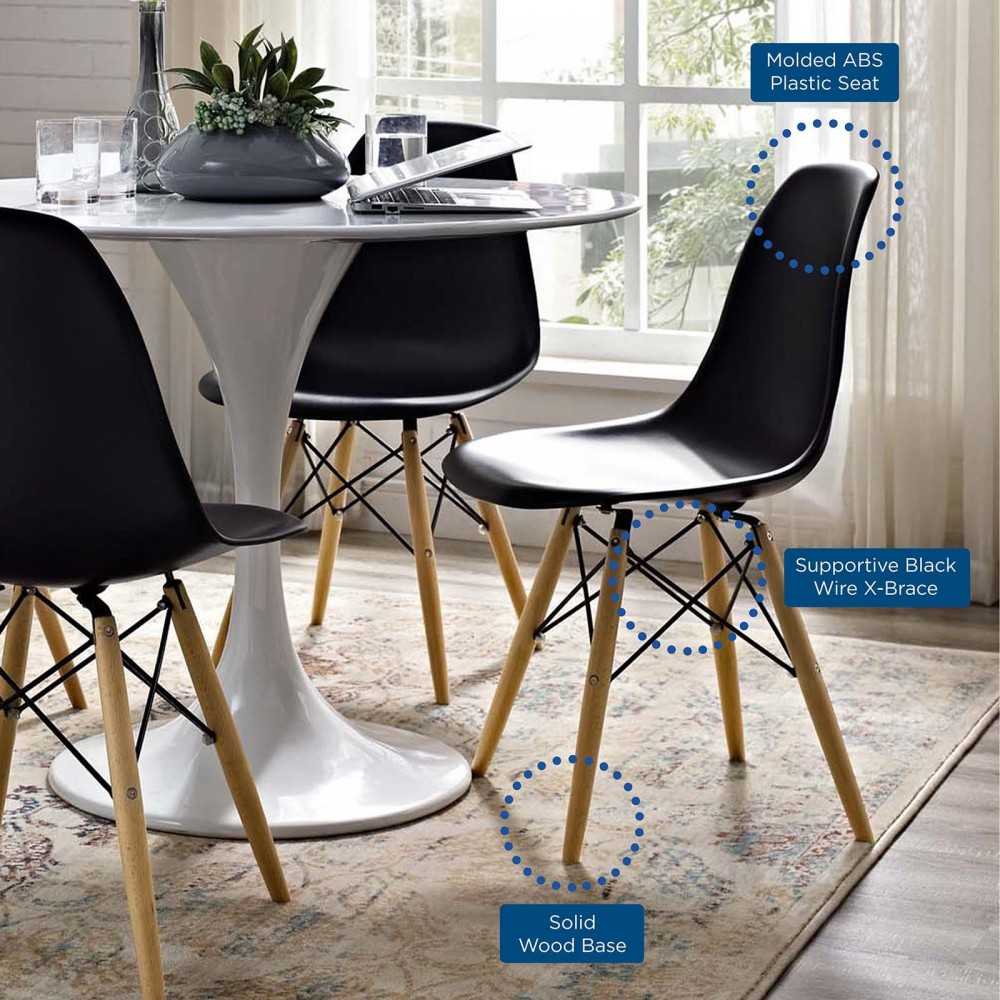 Pyramid Dining Side Chair, Black