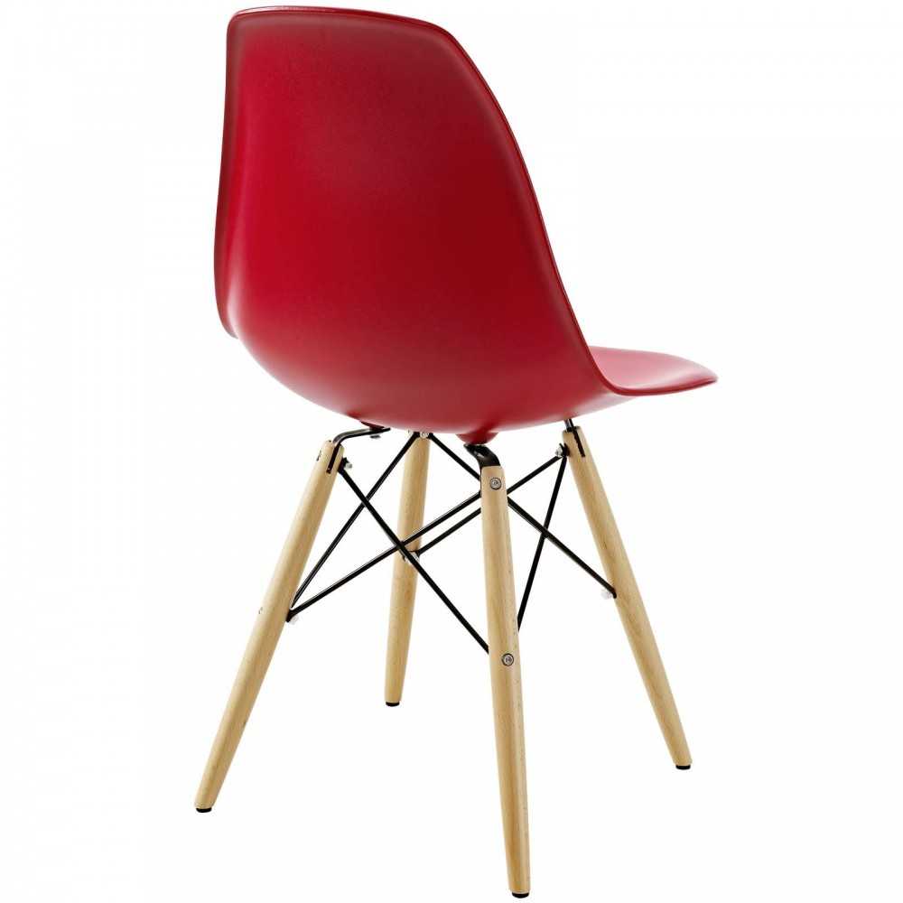 Pyramid Dining Side Chairs Set of 2, Red
