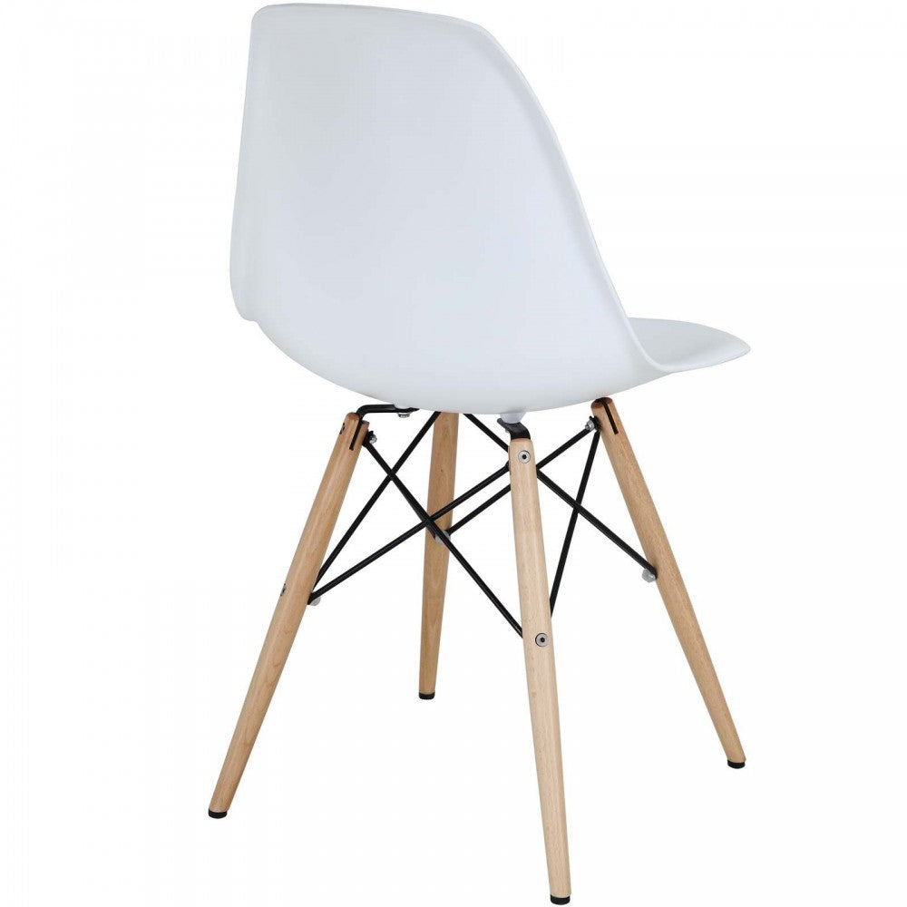 Pyramid Dining Side Chairs Set of 2, White
