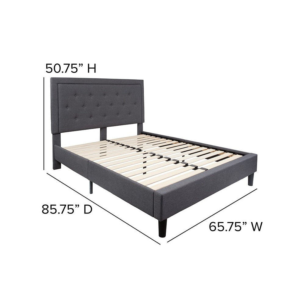 Queen Platform Bed | Queen Size Platform Bed Frame with Headboard