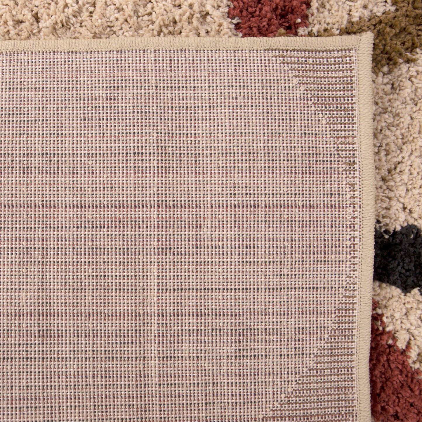 Orian Impressions Shag Circle Design Bisque 94"X130"