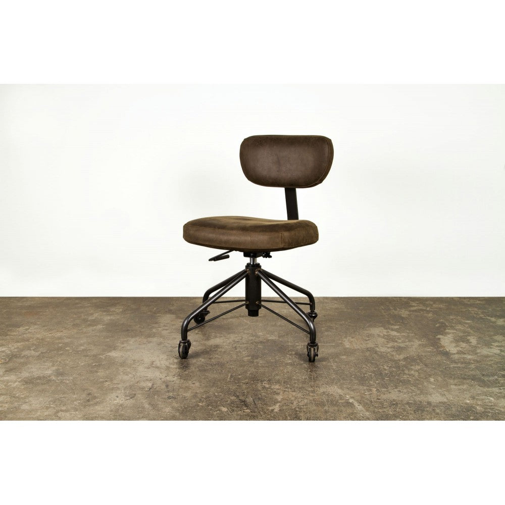 Rand Umber Tan Leather Office Chair