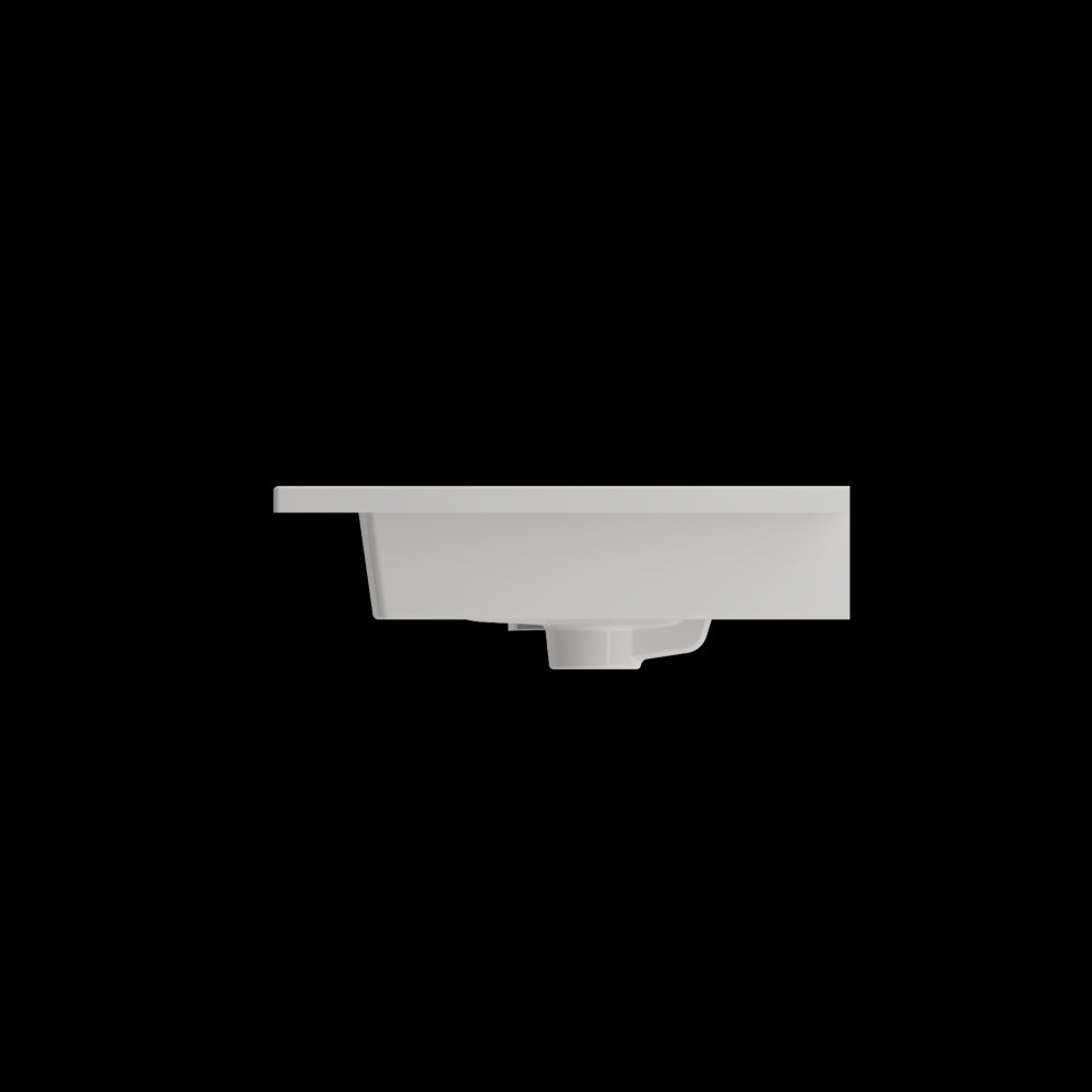 Ravenna Wall-Mounted Sink Fireclay 24.5 in. 3-Hole with Overflow in White