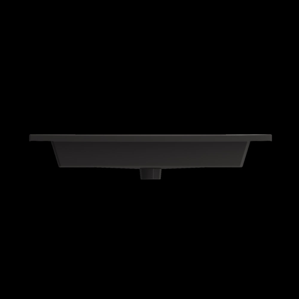 Ravenna Wall-Mounted Sink Fireclay 32.25 in. 1-Hole with Overflow in Matte Black
