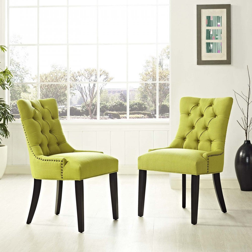 Regent Dining Side Chair Fabric Set of 2, Wheatgrass