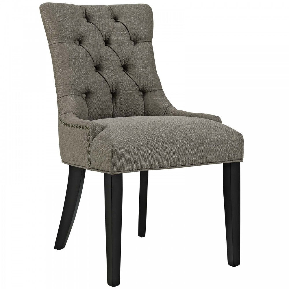 Regent Dining Side Chair Fabric Set of 2, Granite