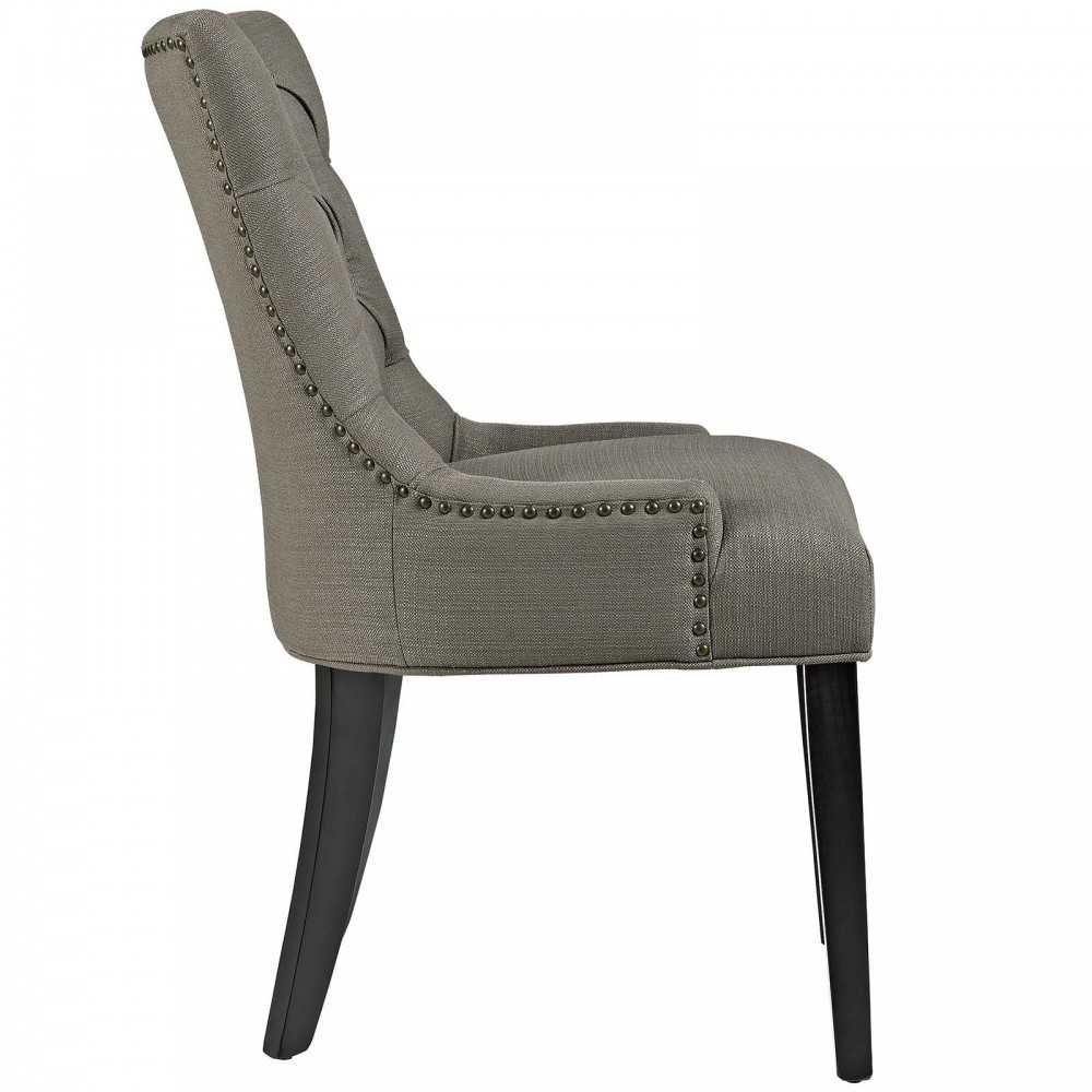 Regent Dining Side Chair Fabric Set of 2, Granite