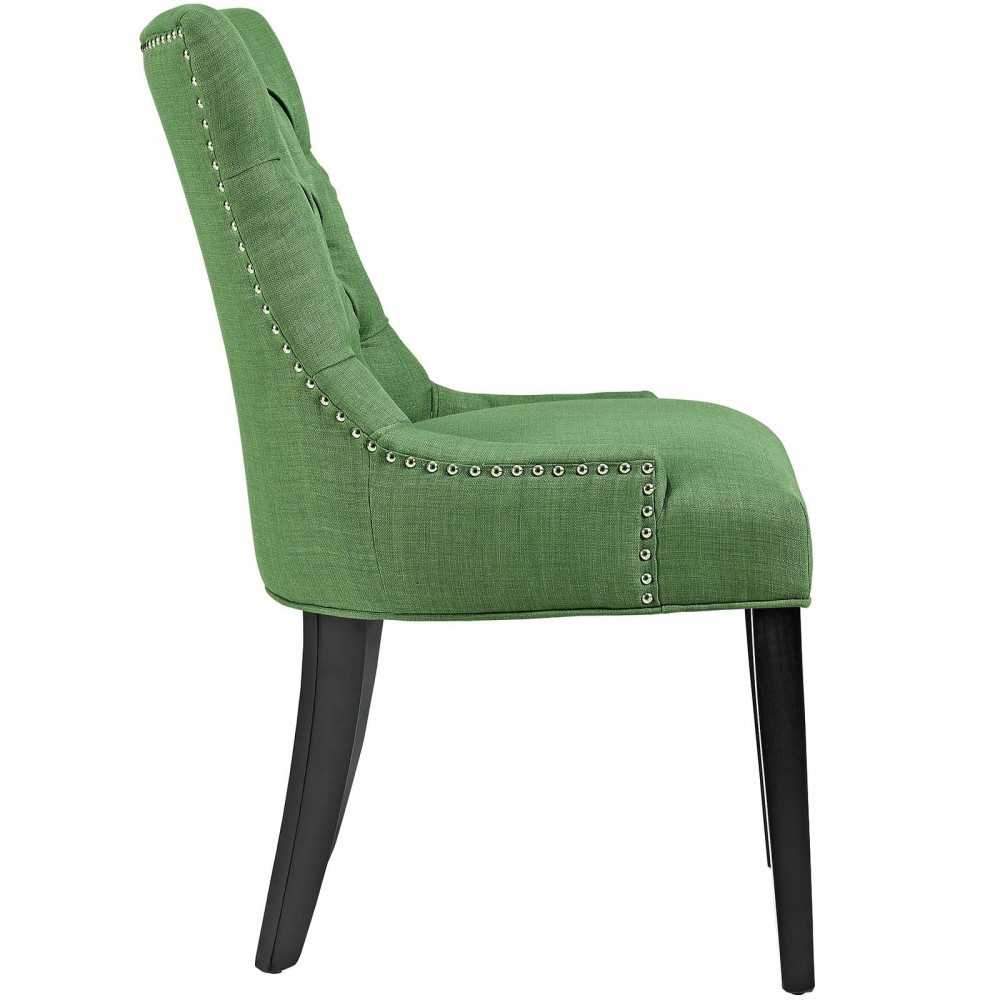Regent Tufted Fabric Dining Side Chair, Kelly Green