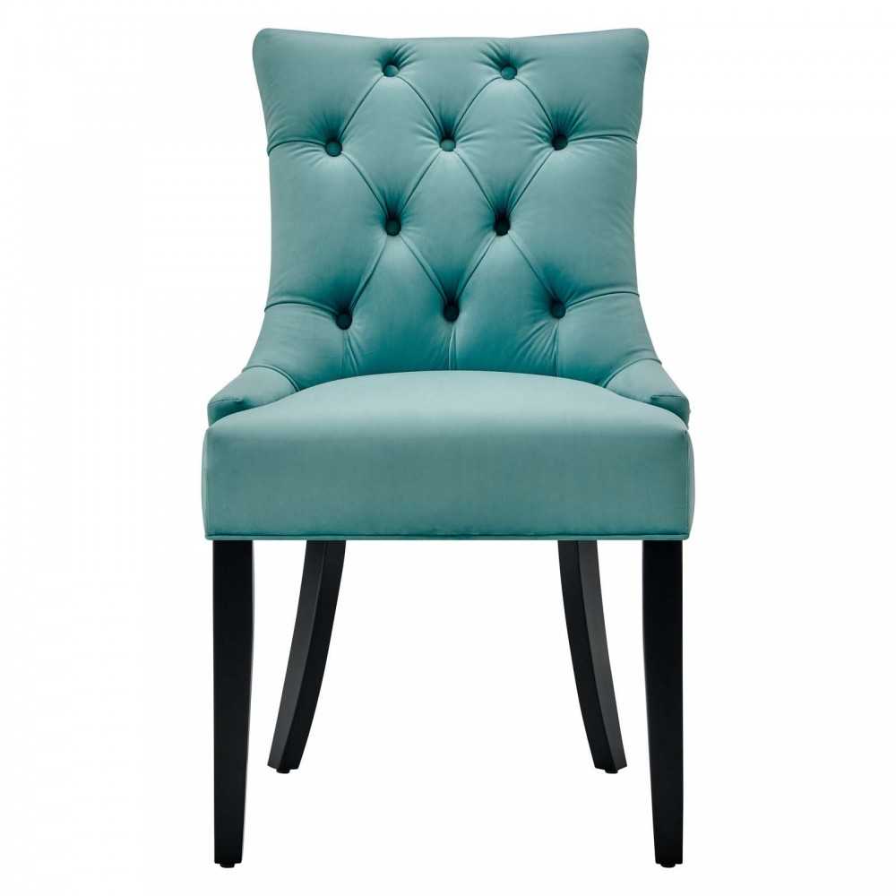 Regent Tufted Performance Velvet Dining Side Chairs - Set of 2, Mint