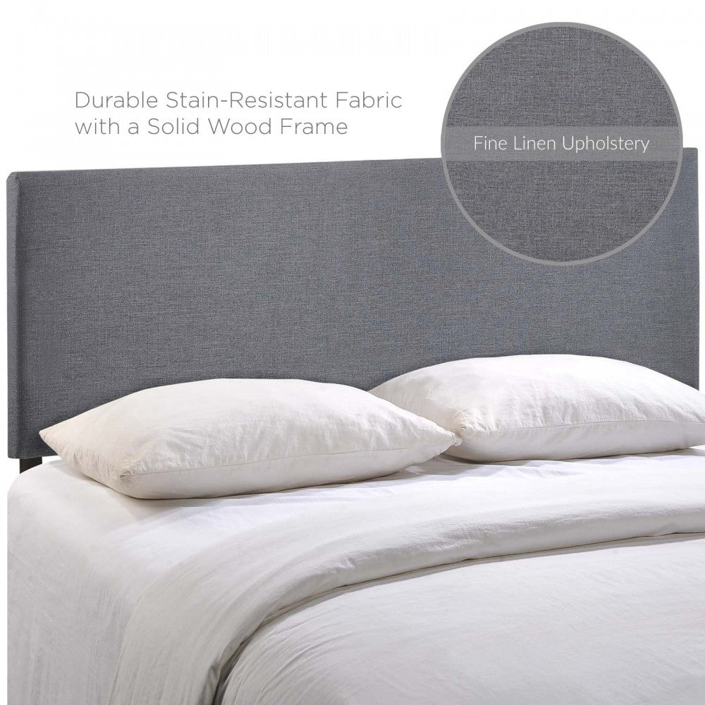 Region Queen Upholstered Headboard, Smoke