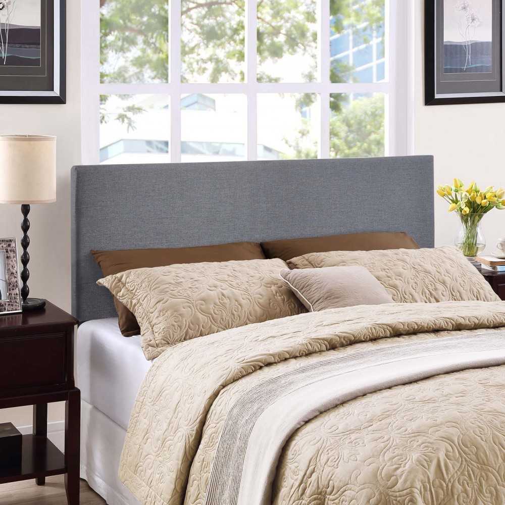 Region Queen Upholstered Headboard, Smoke