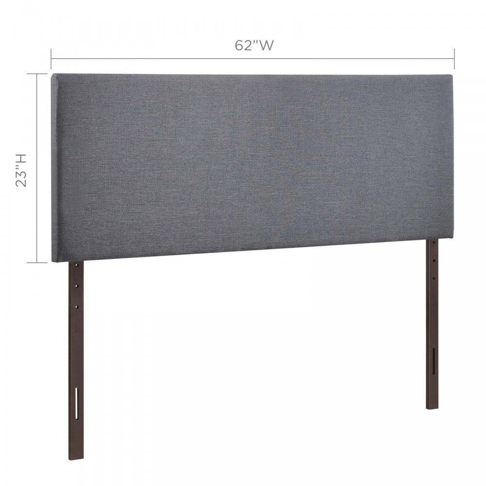 Region Queen Upholstered Headboard, Smoke