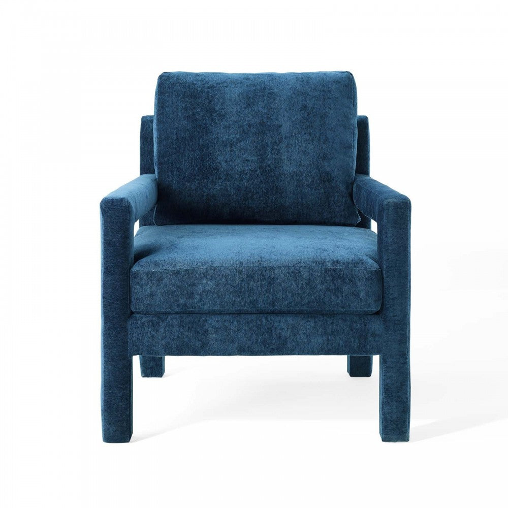 Rehearse Crushed Performance Velvet Armchair, Navy