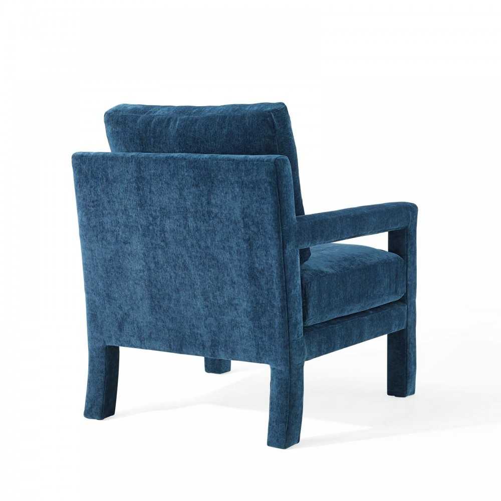 Rehearse Crushed Performance Velvet Armchair, Navy