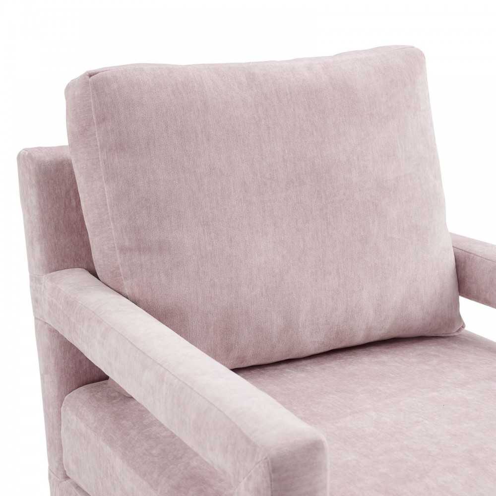 Rehearse Crushed Performance Velvet Armchair, Pink