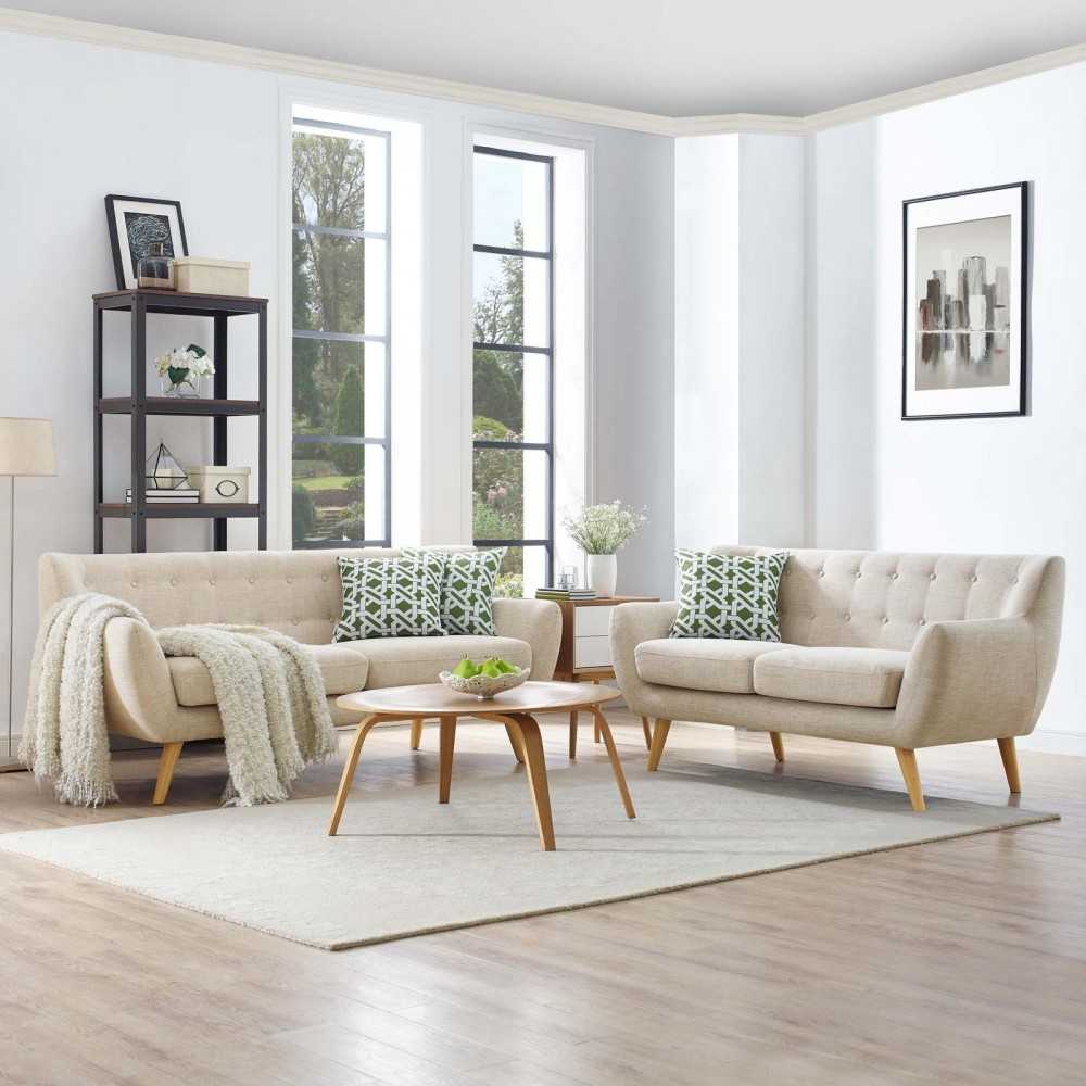 Remark 2 Piece Living Room Set, Beige, EEI-1785-BEI-SET