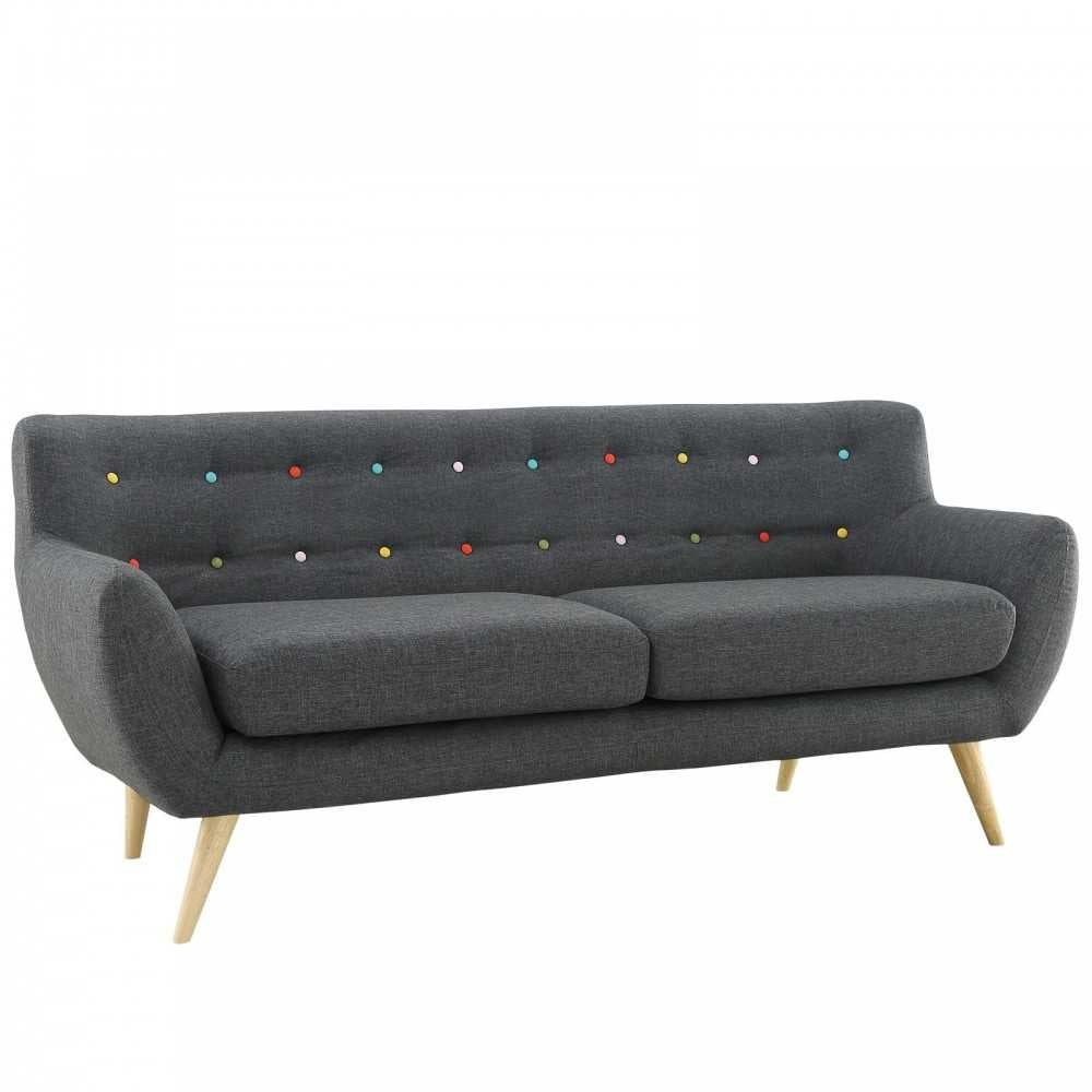 Remark 2 Piece Living Room Set, Gray, EEI-1785-GRY-SET