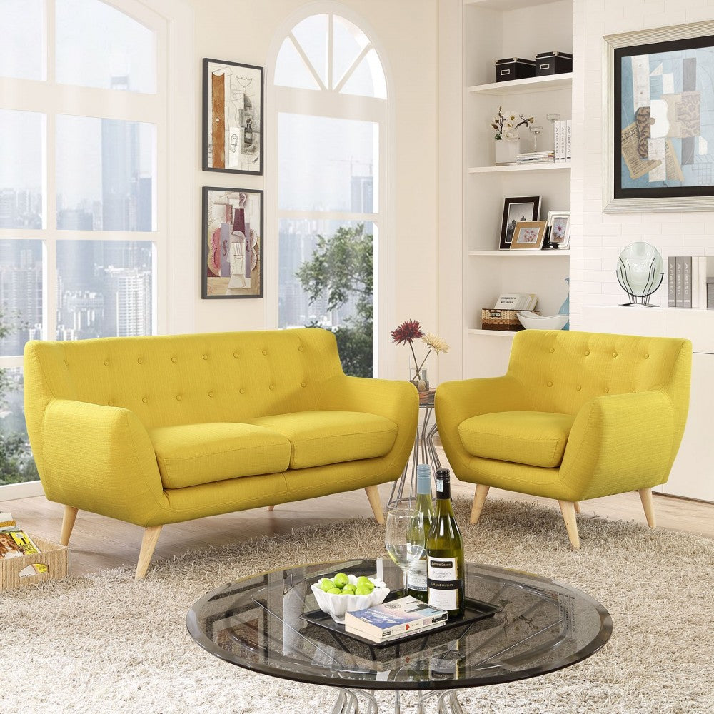 Remark 2 Piece Living Room Set, Sunny, EEI-1783-SUN-SET