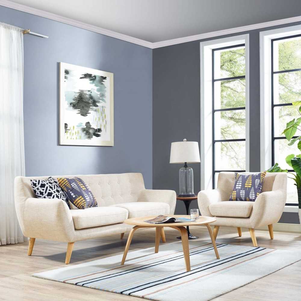 Remark 2 Piece Living Room Set, Beige, EEI-1784-BEI-SET