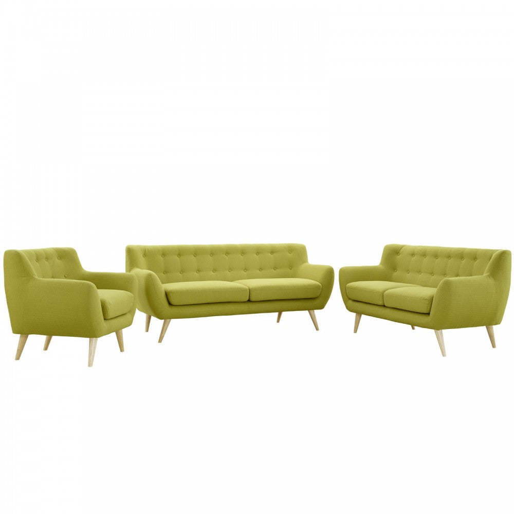 Remark 3 Piece Living Room Set, Wheat