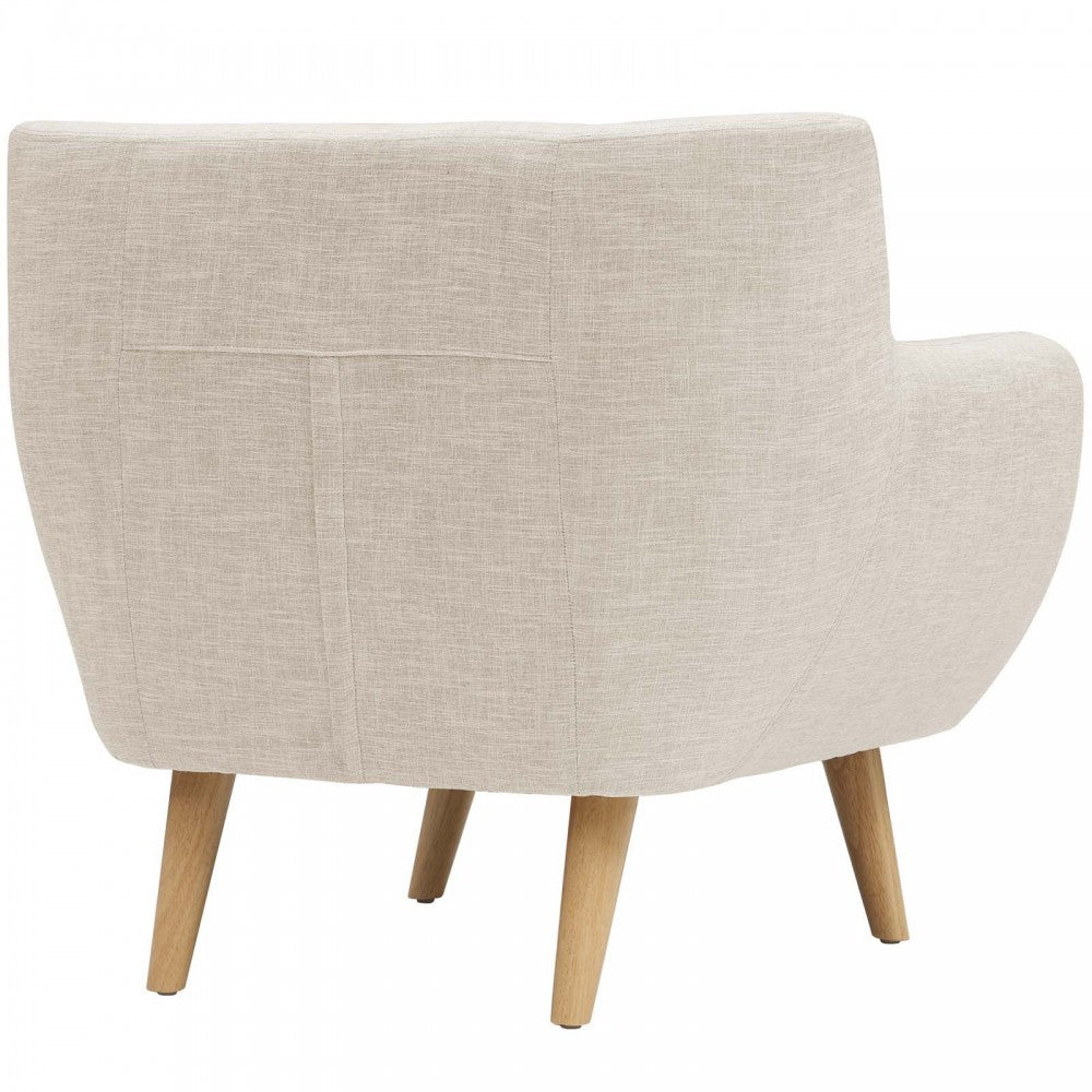 Remark Upholstered Fabric Armchair, Beige