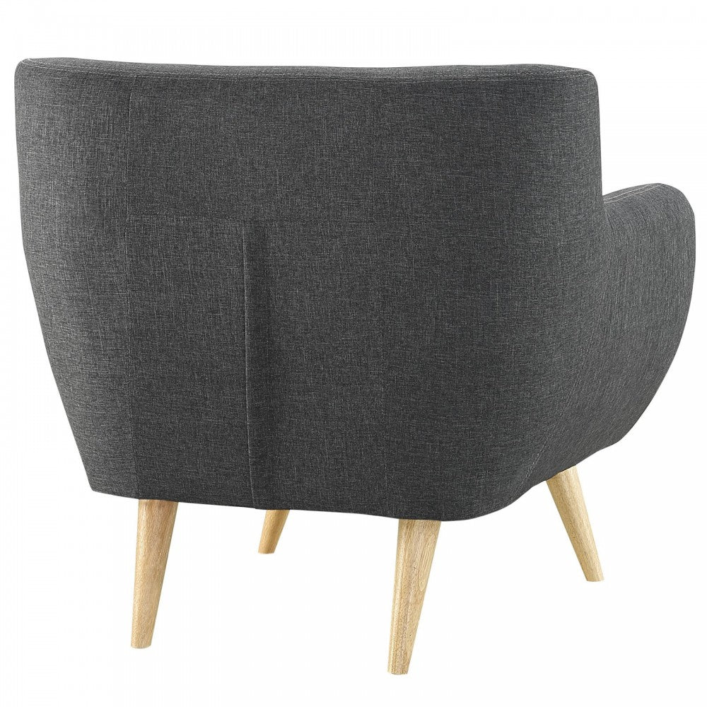 Remark Upholstered Fabric Armchair, Gray