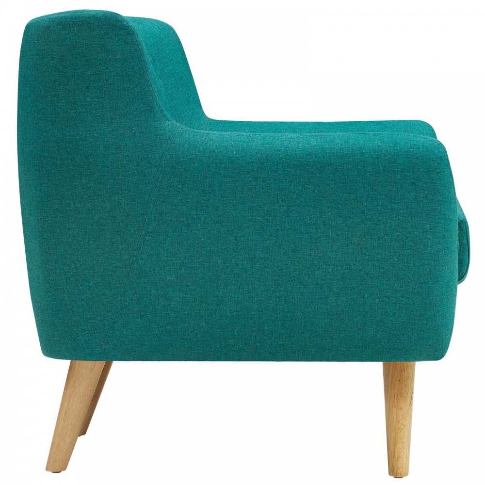 Remark Upholstered Fabric Armchair, Teal
