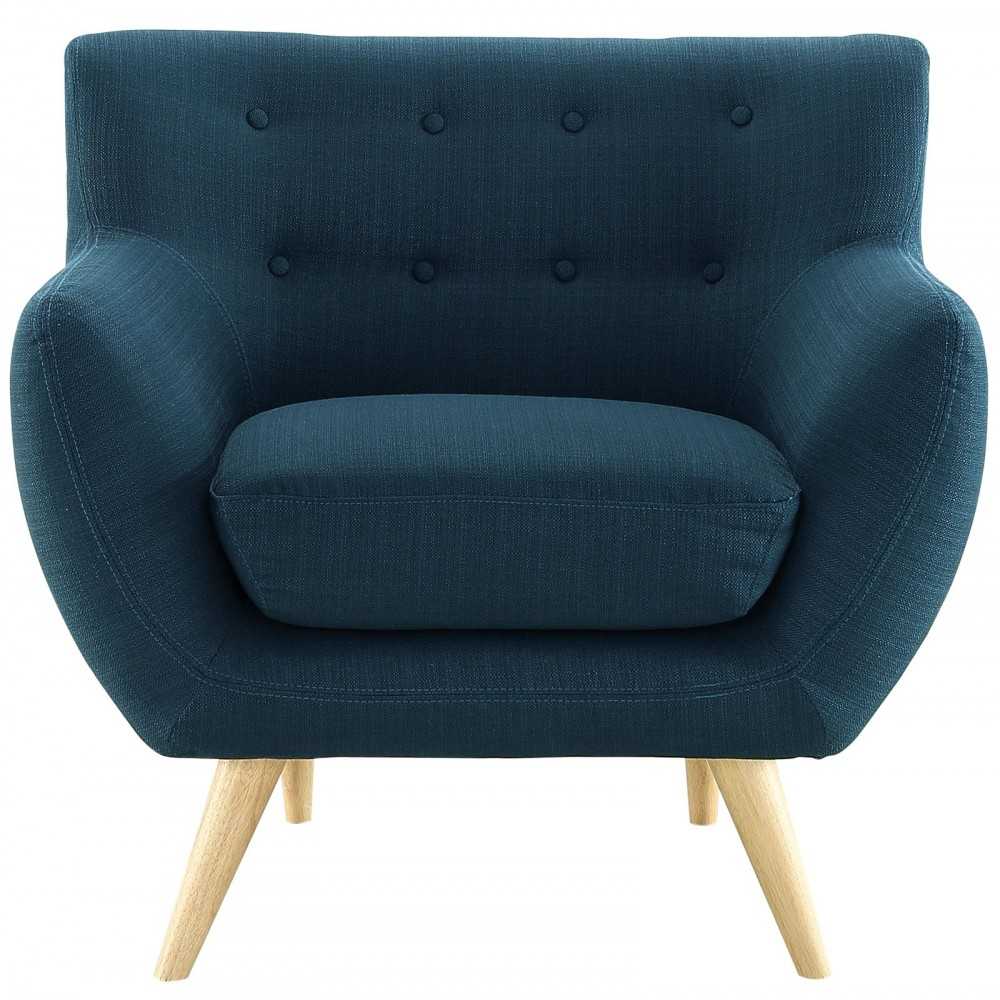 Remark Upholstered Fabric Armchair, Azure