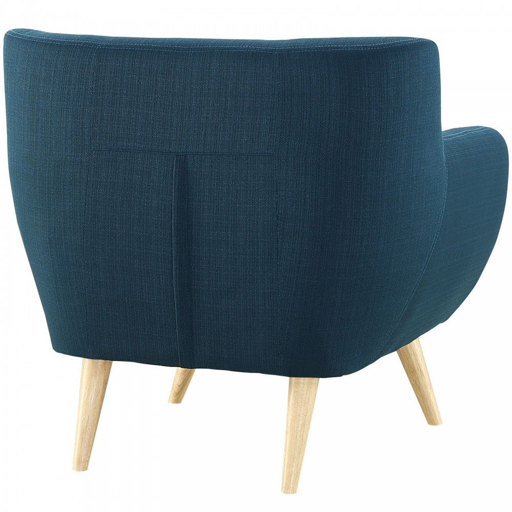 Remark Upholstered Fabric Armchair, Azure