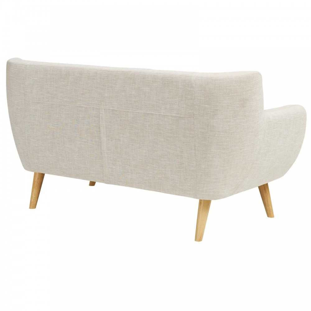 Remark Upholstered Fabric Loveseat, Beige