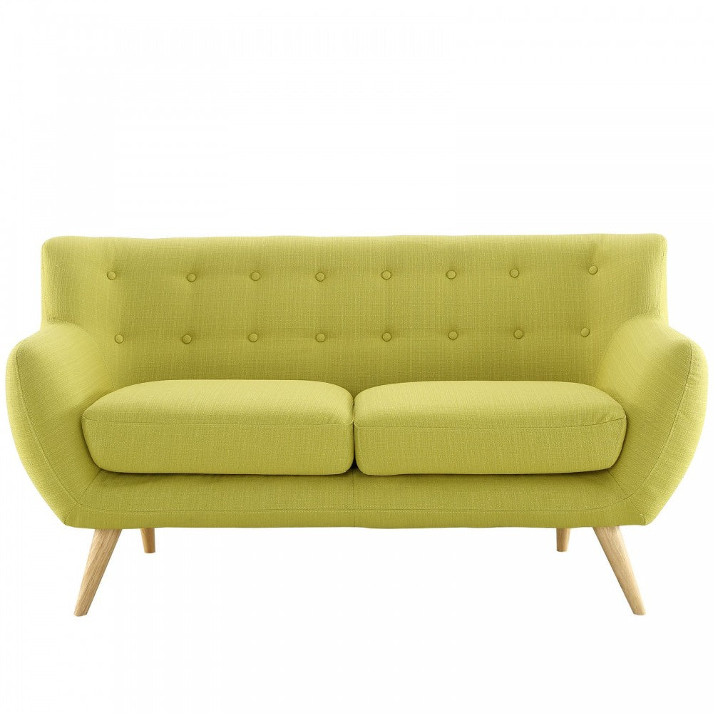 Remark Upholstered Fabric Loveseat, Wheatgrass