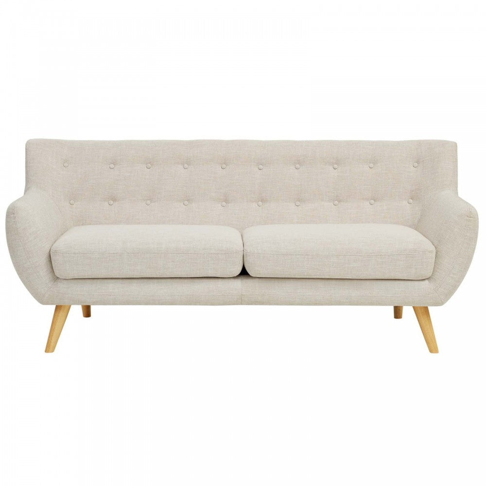Remark Upholstered Fabric Sofa, Beige