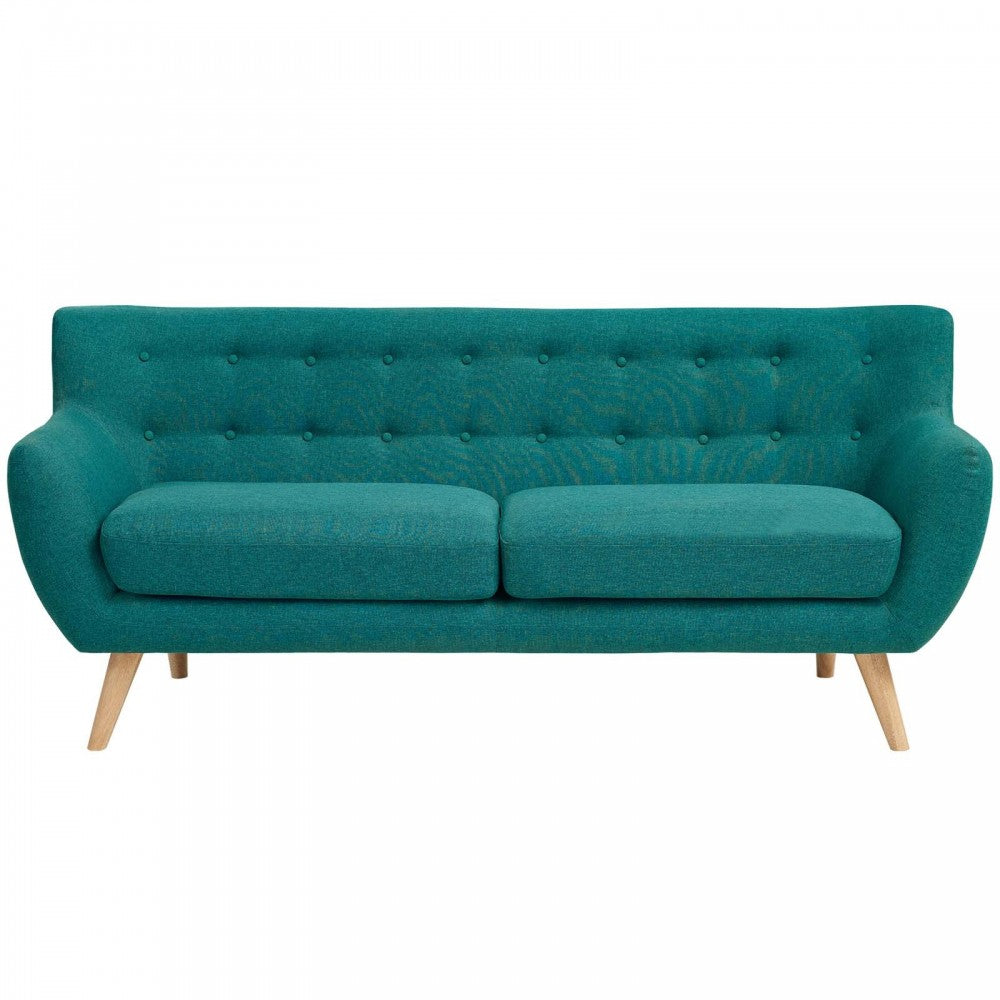 Remark Upholstered Fabric Sofa, Teal