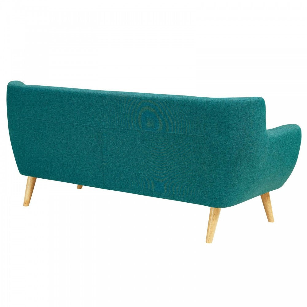 Remark Upholstered Fabric Sofa, Teal