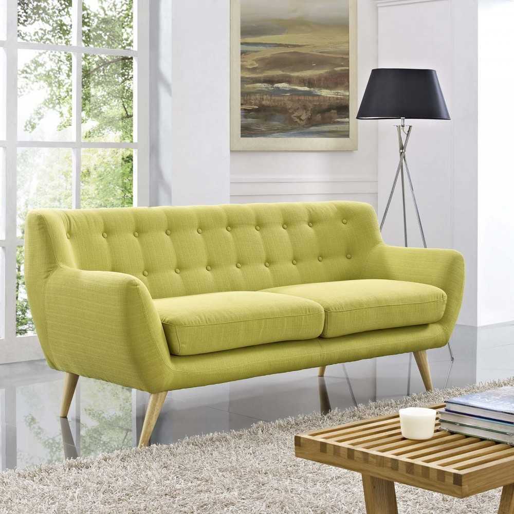 Remark Upholstered Fabric Sofa, Wheatgrass