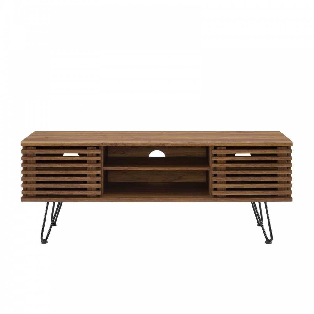 Render 46" Media Console TV Stand, Walnut, EEI-4586-WAL