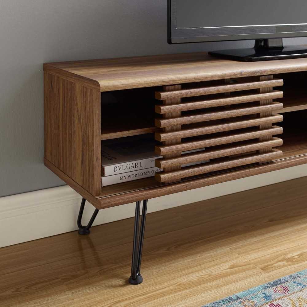 Render 46" Media Console TV Stand, Walnut, EEI-4586-WAL