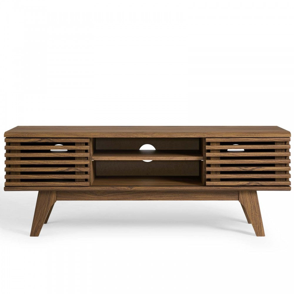 Render 46" Media Console TV Stand, Walnut, EEI-3837-WAL
