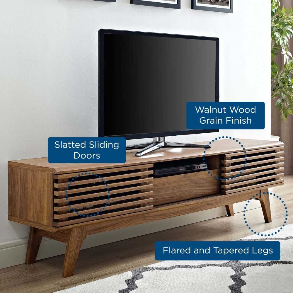 Render 59" TV Stand, Walnut