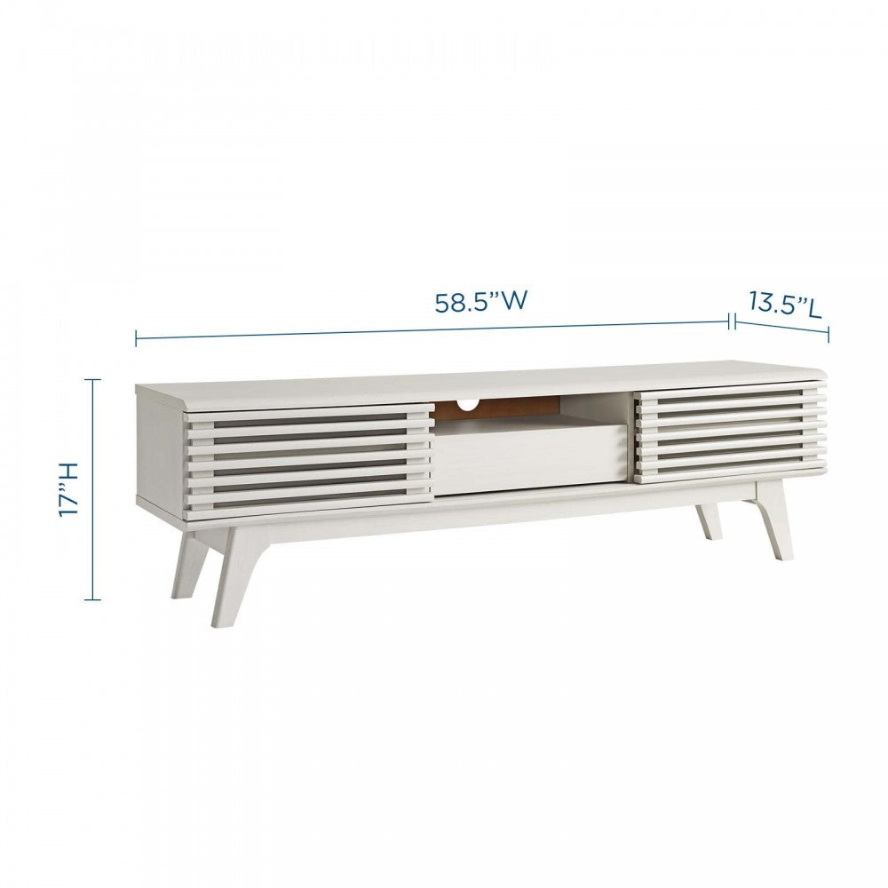 Render 59" TV Stand, White