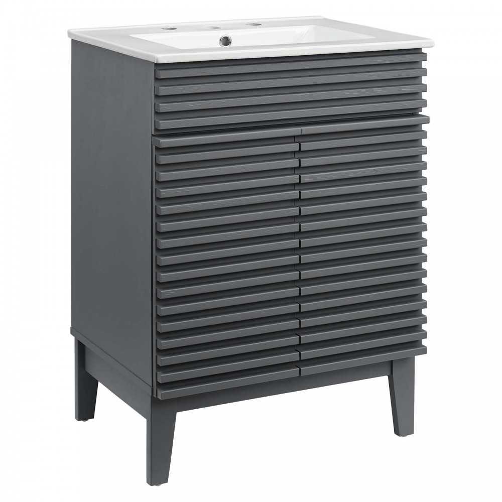 Render Bathroom Vanity, Gray White