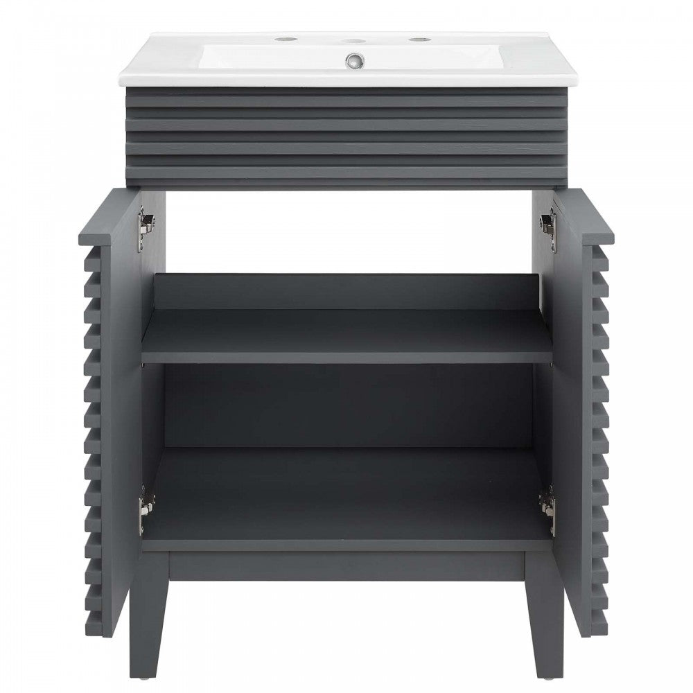 Render Bathroom Vanity, Gray White