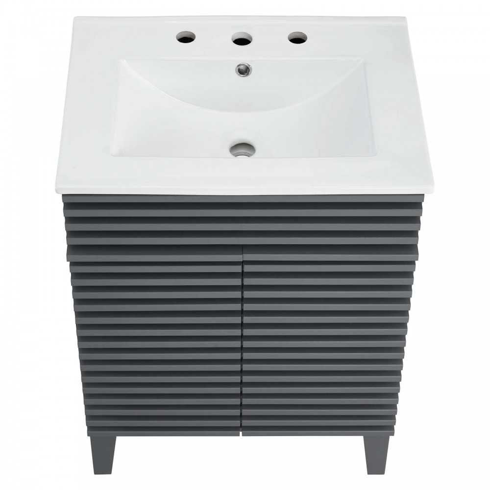 Render Bathroom Vanity, Gray White