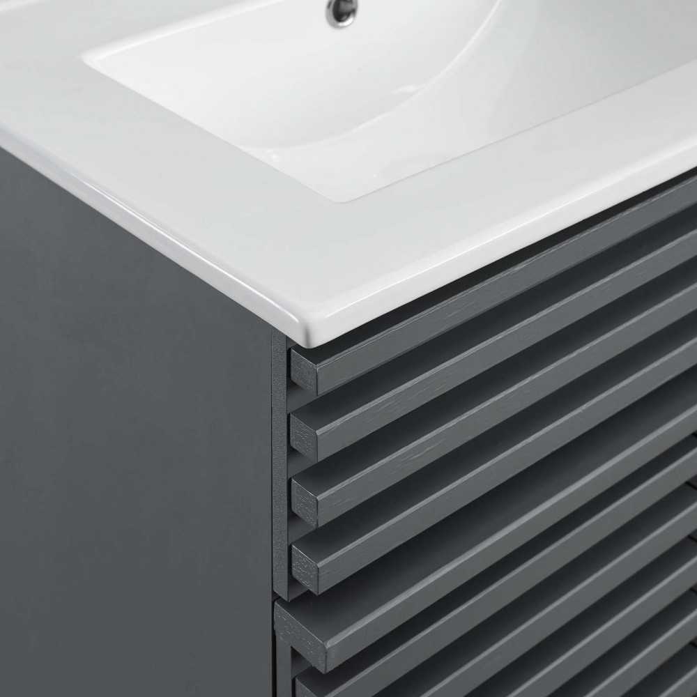 Render Bathroom Vanity, Gray White