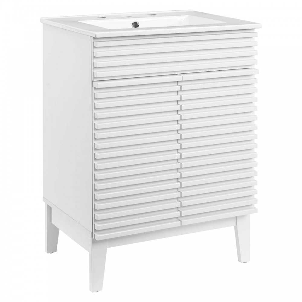 Render Bathroom Vanity, White White