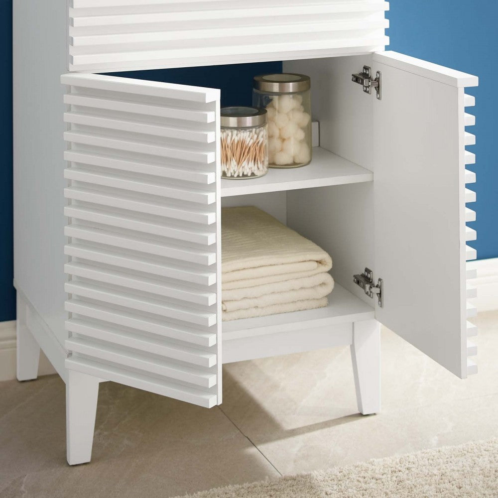 Render Bathroom Vanity, White White
