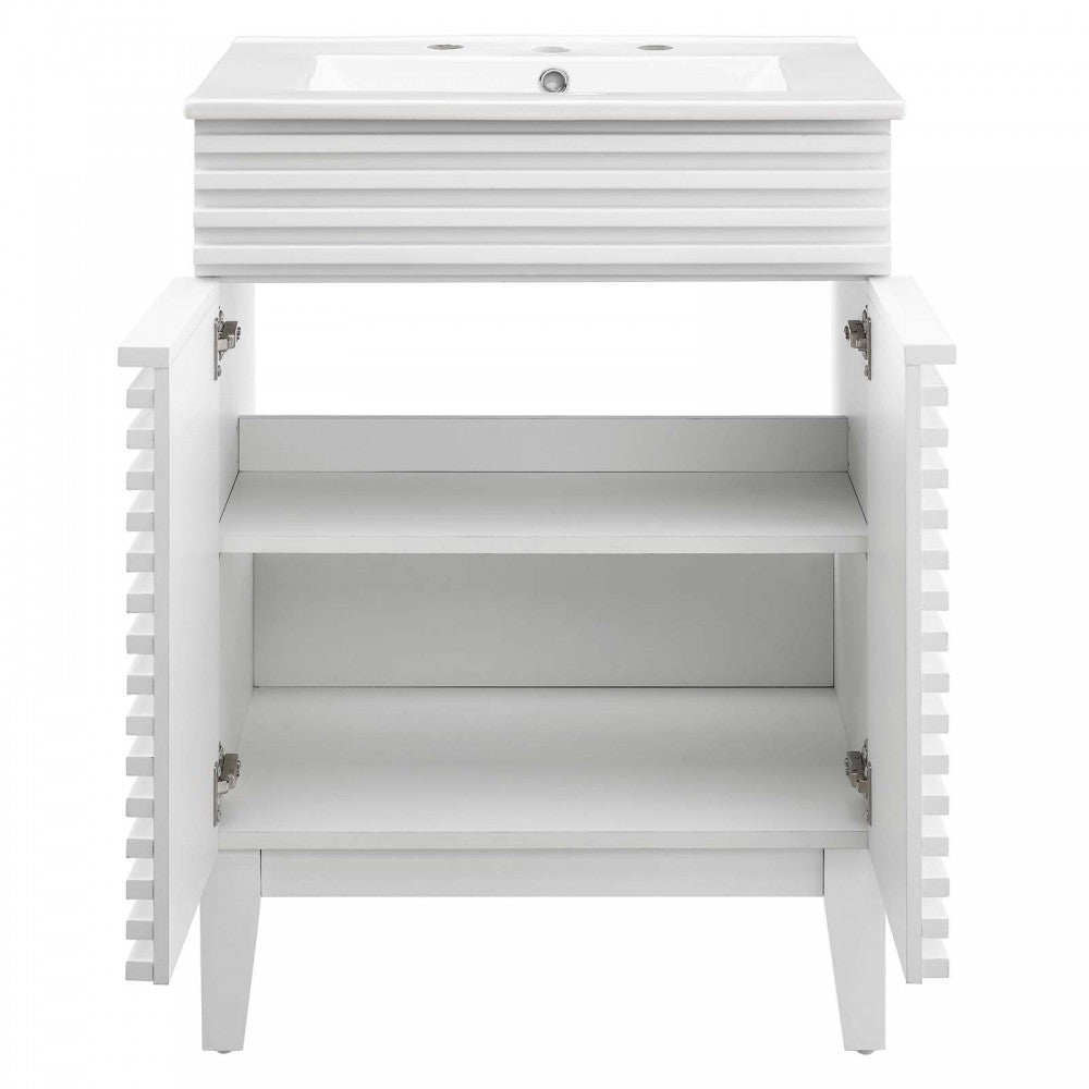 Render Bathroom Vanity, White White