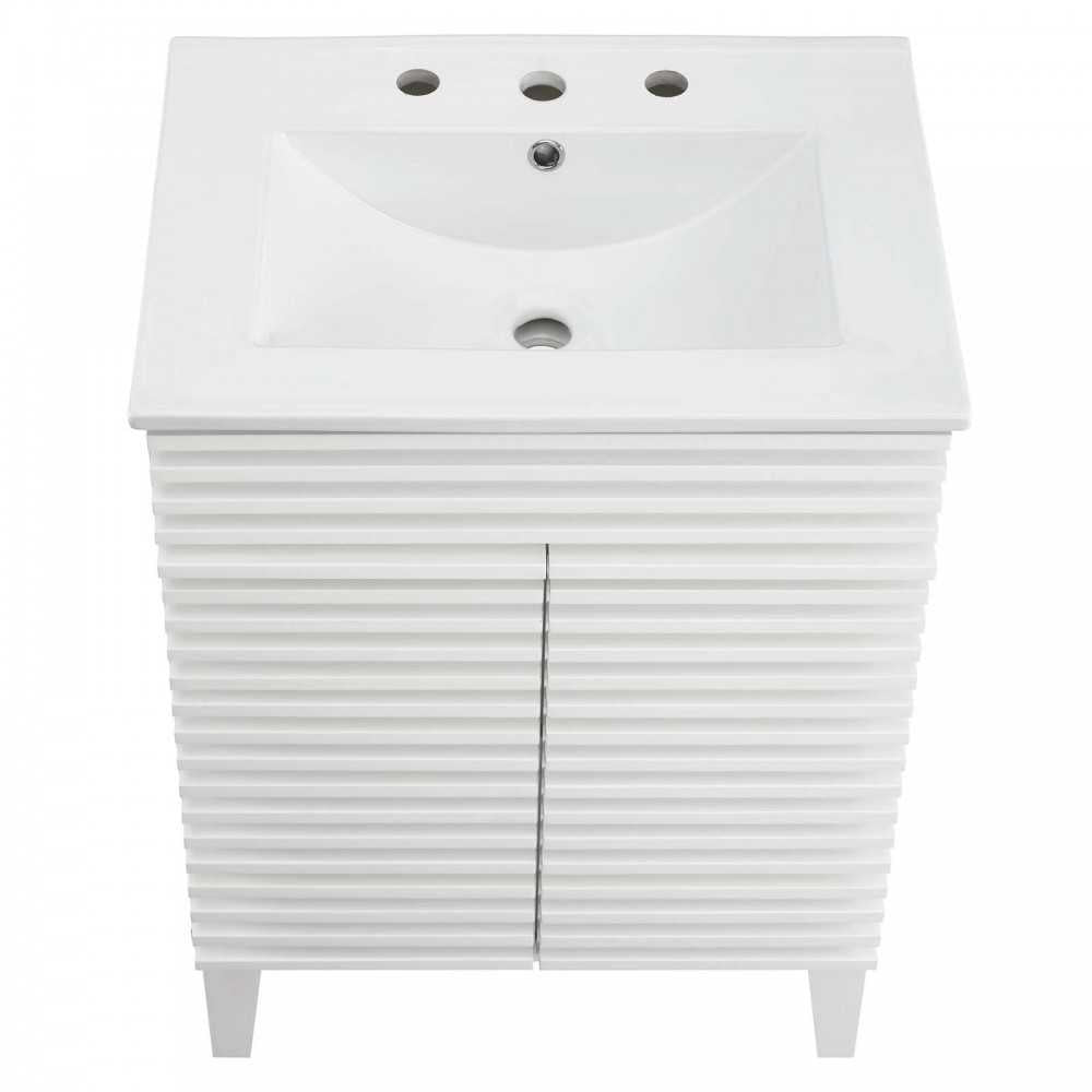 Render Bathroom Vanity, White White